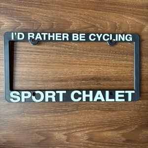 Cycling Sport Chalet License Plate Frame